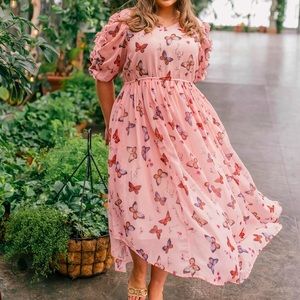 Pink Butterfly Blossom Dress
